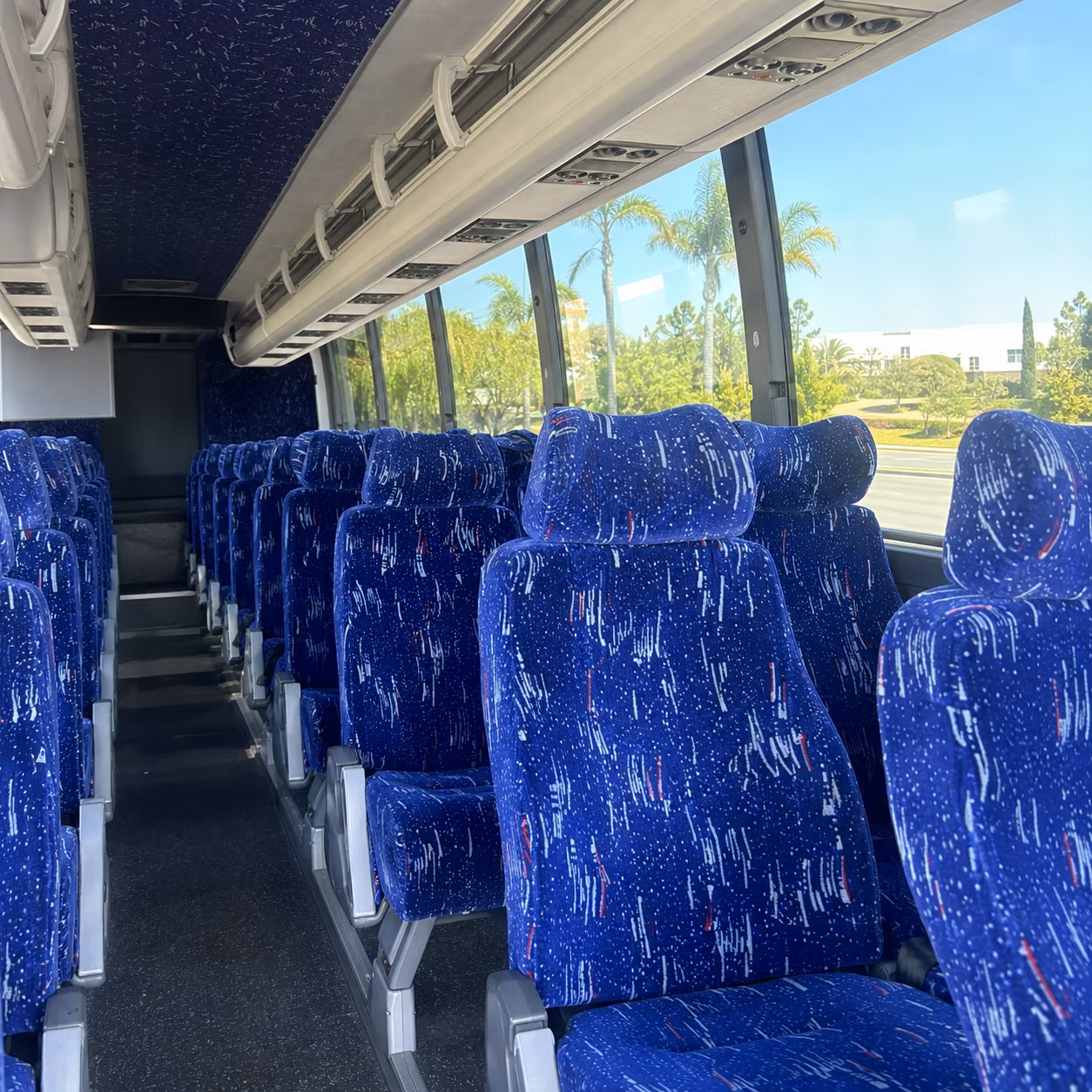 bloomington charter bus services interior